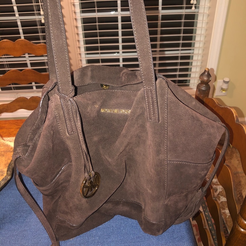 Michael Kors Brown Suede Tote